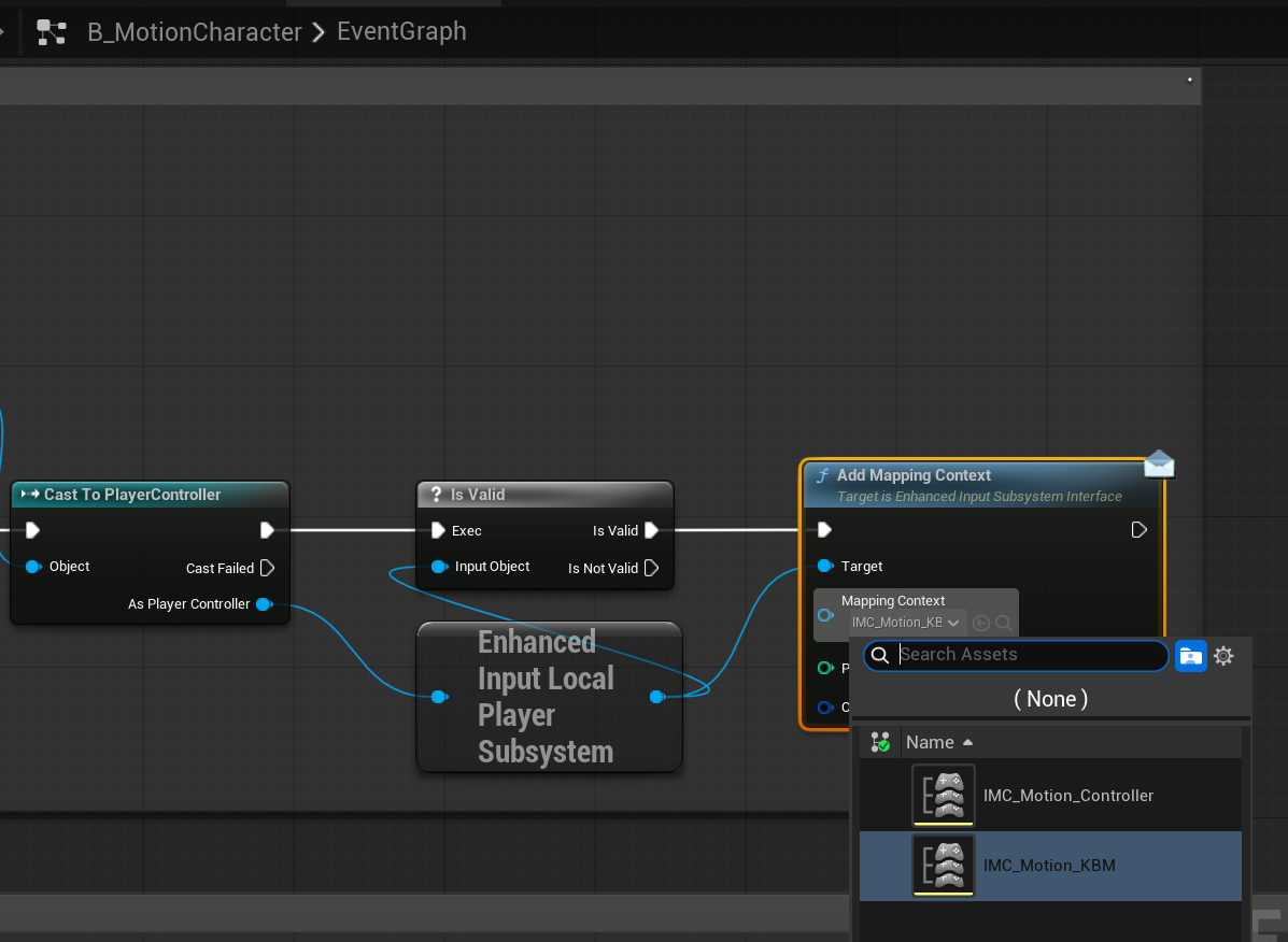 Changing IMC in the character blueprint